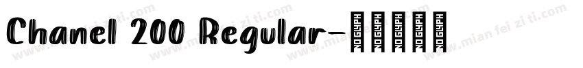 Chanel 200 Regular字体转换
